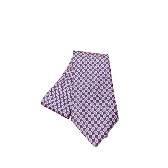 Vintage S.T Dupont Silk Purple Pink & Black Mens Neck Tie - Picture 1 of 8